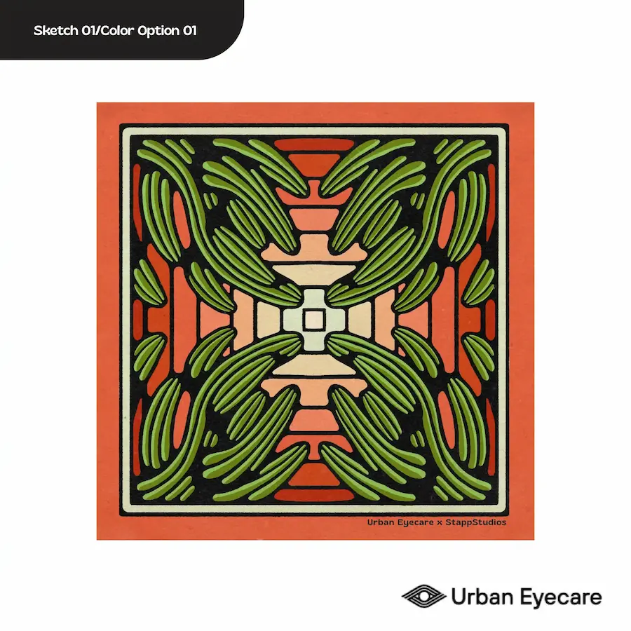 artist eye glass cloth by Megan Stapp for Urban Eyecare Phoenix